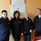 Od lewej: Rafał Wierzba, Karina Mąka, Lucyna Pabian i ks. Krzysztof Sagan /fot. Longina...