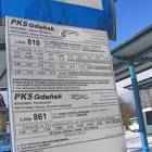Linie 810 (Kartuzy - Gdańsk Wrzeszcz) oraz 861 (Kartuzy - Pomieczyno) są oznakowane...