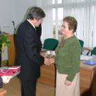 Odznaczenie przyjmuje Wanda Dzierzgowska