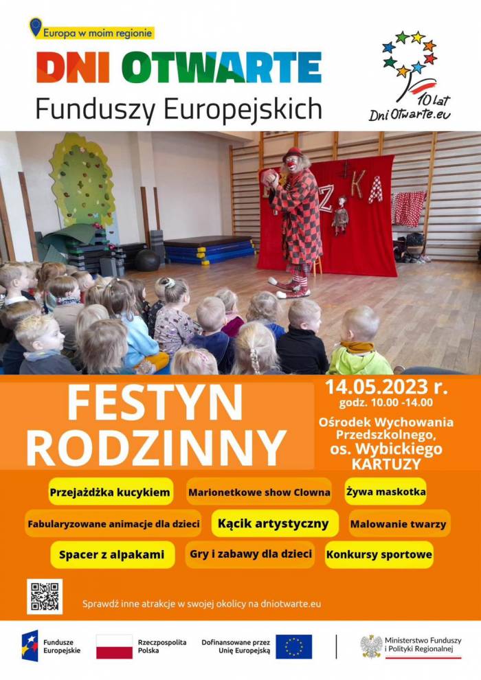 Kartuzy. Festyn Rodzinny w ramach Dni Otwartych Funduszy Europejskich