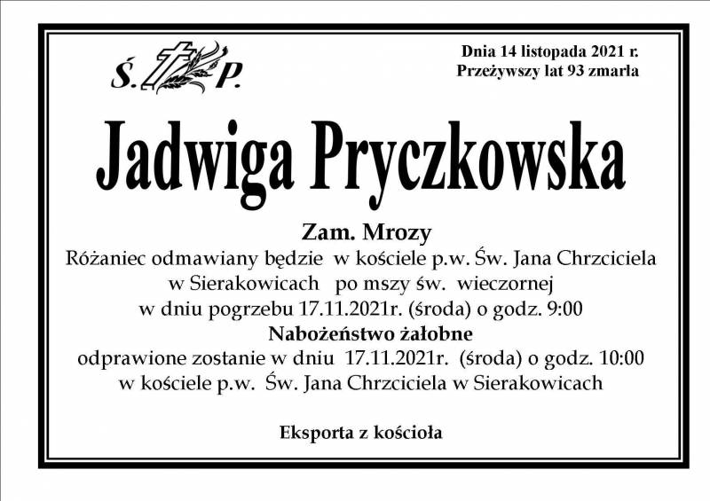Jadwiga Pryczkowska