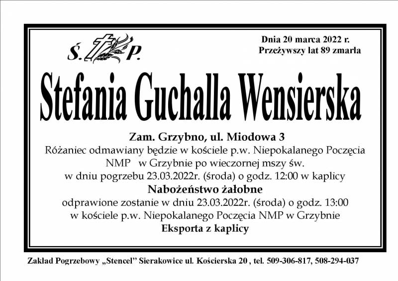 Stefania Guchalla- Wensierska