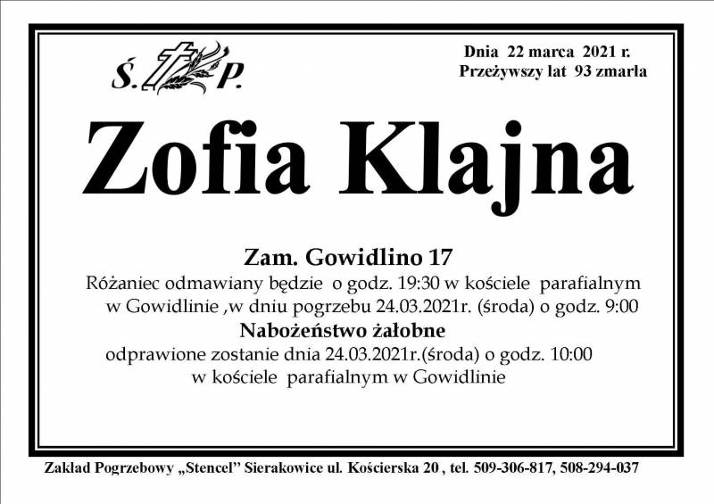 Zofia Klajna