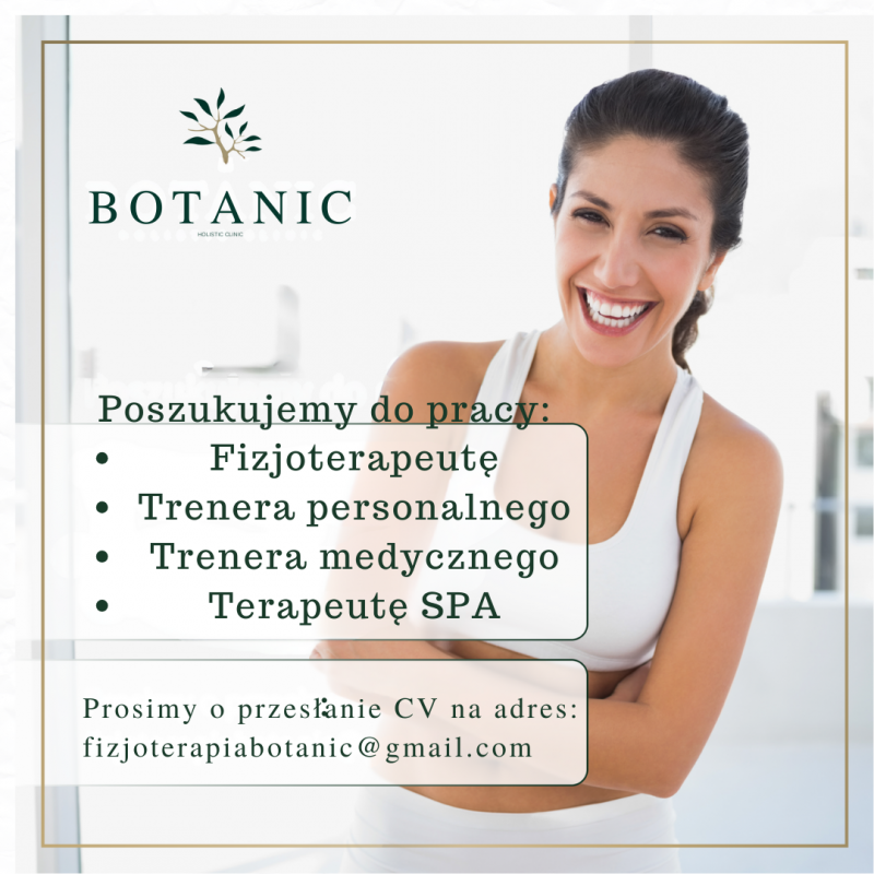 Poszukujemy do pracy fizjoterapetę/trenera...