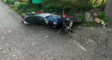 Wypadek motocyklisty w Goręczynie. Na miejscu lądował śmigłowiec LPR