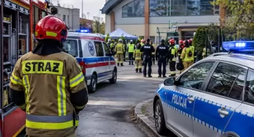 Zawalony dach hali i akcja służb w centrum Kartuz